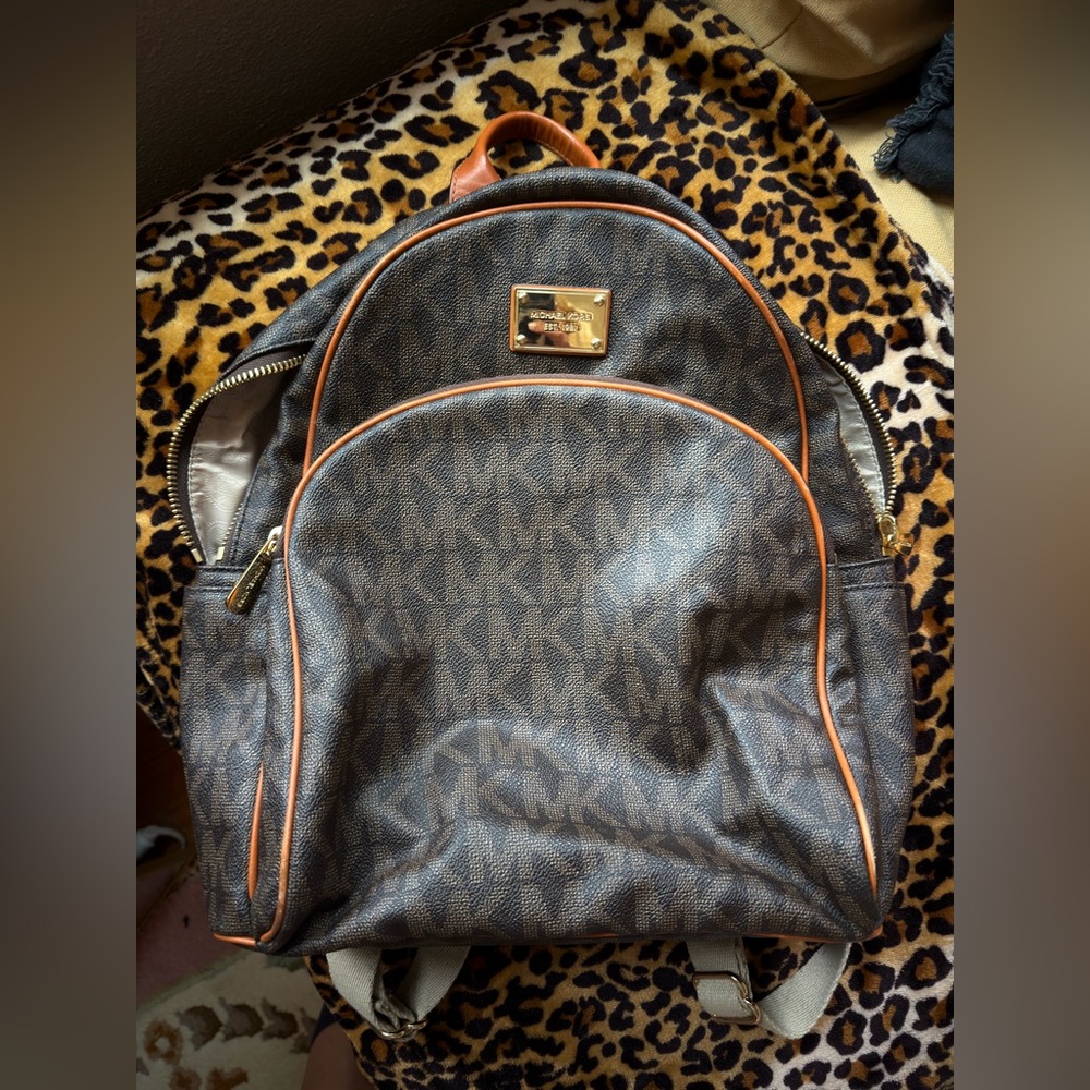 Michael Kors Signature Brown Backpack